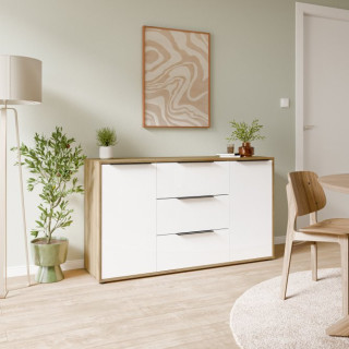 ORKNEY KOMODA 143CM Dąb Mauvella/Biały połysk