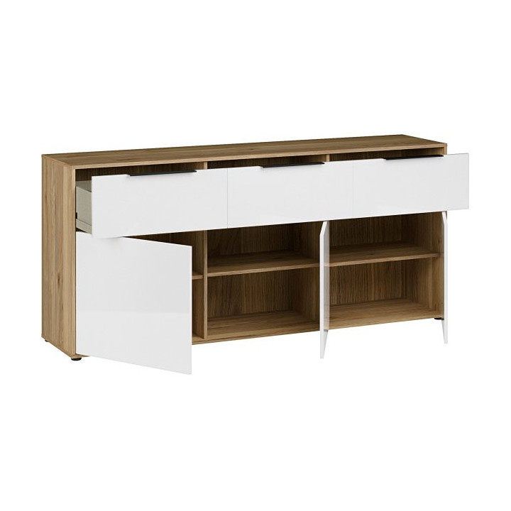 ORKNEY KOMODA 143CM Dąb Mauvella/Biały połysk